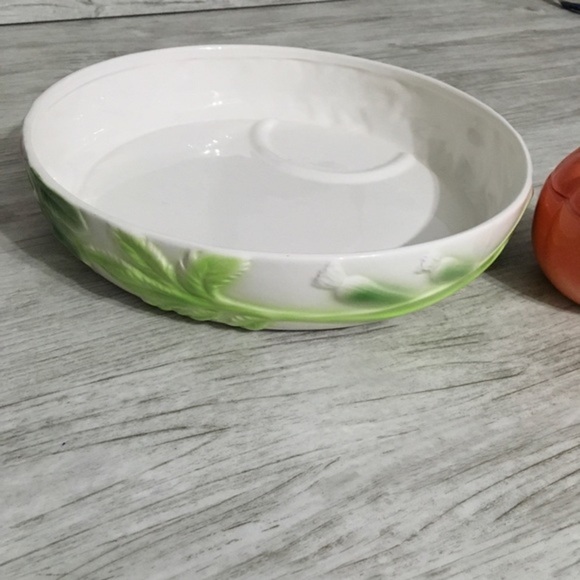 Tomato Vegetable Dip Platter Serving Plate Orange Green White Party Dinner - Picture 5 of 9